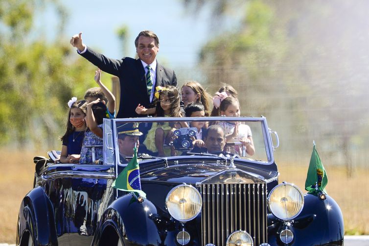 O presidente Jair Bolsonaro participa de cerimônia comemorativa do 7 de Setembro, no Palácio da Alvorada. – Foto: Marcelo Camargo/Agência Brasil/ND