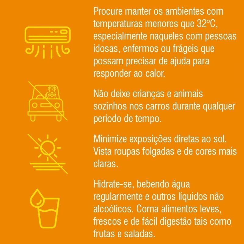 Cuidados para dias quentes – Foto: Divulga&ccedil;&atilde;o/Defesa Civil