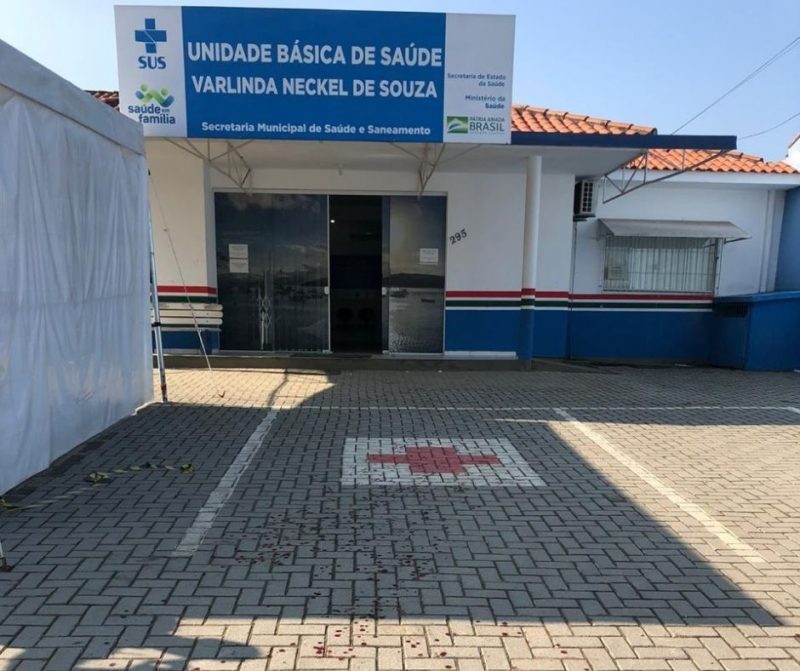 Tentativa de homic&iacute;dio ocorreu na unidade de sa&uacute;de do bairro Jardim Dourado, em Porto Belo – Foto: Pol&iacute;cia Civil/Divulga&ccedil;&atilde;o