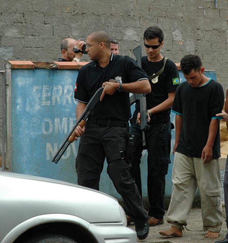 Oscar Gon&ccedil;alves do Ros&aacute;rio, pedreiro de 22 anos durante a reconstitui&ccedil;&atilde;o do crime – Foto: Arquivo/ND