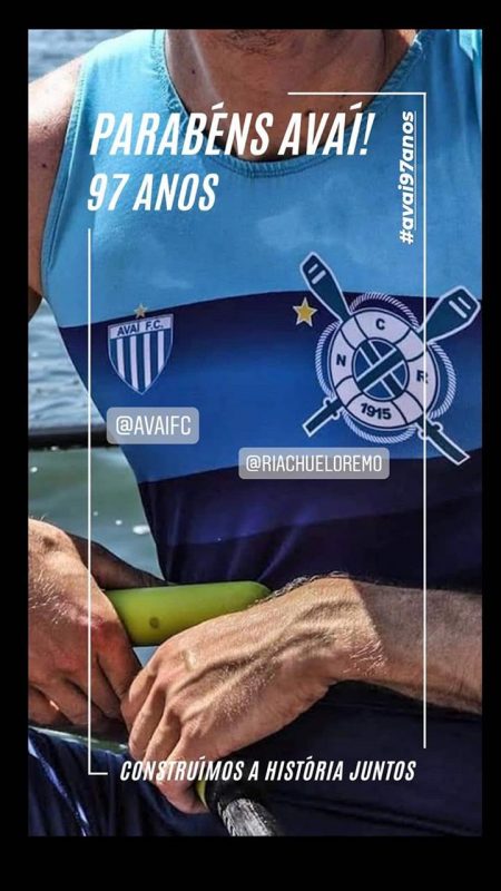 Clube N&aacute;utico Riachuelo e Ava&iacute;, os times azul e branco de Florian&oacute;polis – Foto: Reprodu&ccedil;&atilde;o/ND