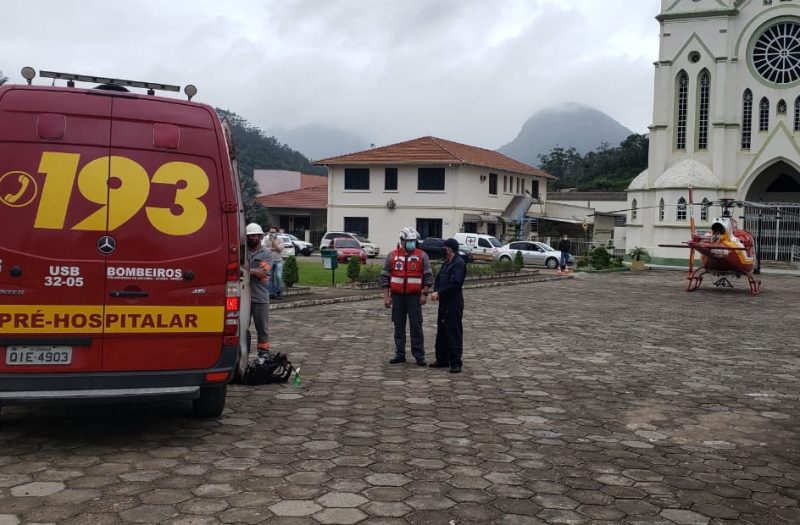 Homem teve queimaduras de 1&ordm; e 3&ordm; graus – Foto: Divulga&ccedil;&atilde;o / Corpo de Bombeiros de Blumenau
