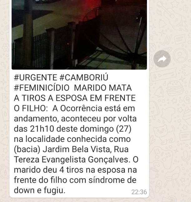 Pelas redes sociais, moradores informaram que filha da v&iacute;tima viu a cena. Pol&iacute;cias Civil e Militar n&atilde;o confirmam