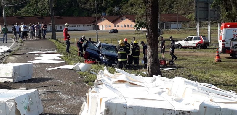 Acidente ocorreu perto da Sociedade Rio da Prata – Foto: Divulga&ccedil;&atilde;o/ND