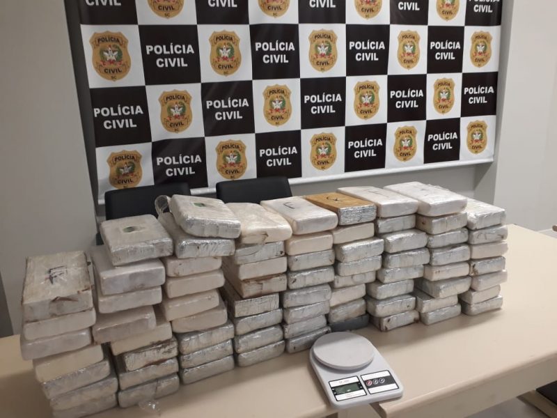Opera&ccedil;&atilde;o Lado A apreendeu 71 kg de coca&iacute;na – Foto: Pol&iacute;cia Civil/Divulga&ccedil;&atilde;o/ND
