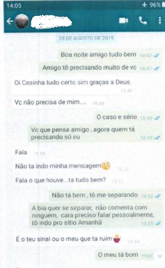 Mensagem de J&uacute;lio C&eacute;sar – Foto: Reprodu&ccedil;&atilde;o/ND