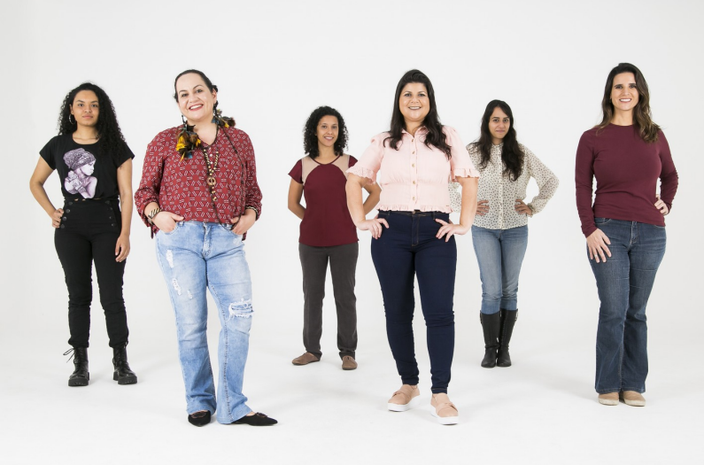 Na ordem: Mayne Goes, Jozil&eacute;ia Daniza Kaingang, L&iacute;via Guilardi, C&iacute;ntia Mendon&ccedil;a, Marina Caixeta e Anaide Wrublevski Aued – Foto: Danilo Garcia/Divulga&ccedil;&atilde;o