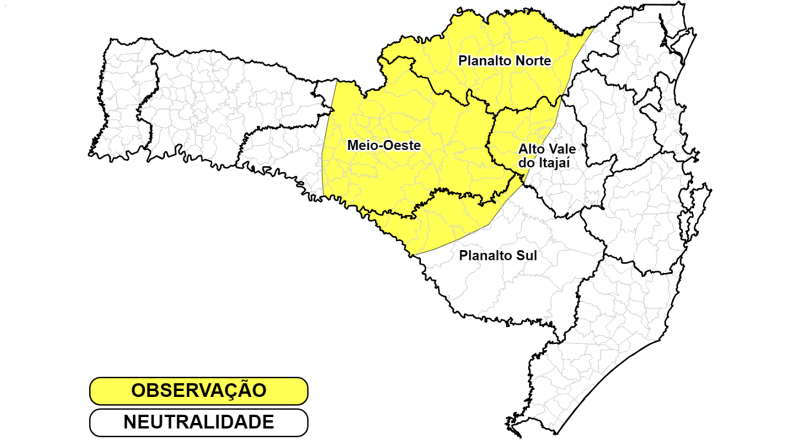 Defesa Civil alerta para riscos de temporais em regi&otilde;es catarinenses – Foto: Divulga&ccedil;&atilde;o/Defesa Civil