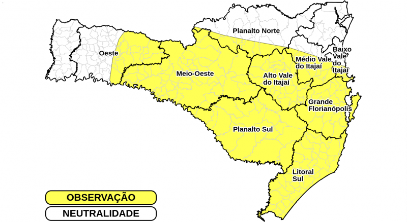 Defesa Civil emitiu alerta para temporais nesta quinta-feira – Foto: Defesa Civil/Divulga&ccedil;&atilde;o/ND