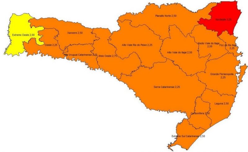 Regi&atilde;o Nordeste &eacute; &uacute;nica que se mant&eacute;m em n&iacute;vel de risco grav&iacute;ssimo – Foto: Divulga&ccedil;&atilde;o/ND