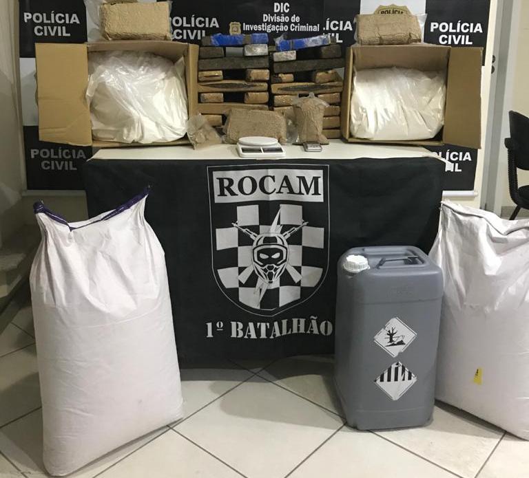 Quantidade de MDMA apreendida seria suficiente para fabricar 43 mil comprimidos de ecstasy – Foto: Pol&iacute;cia Civil/Divulga&ccedil;&atilde;o/ND