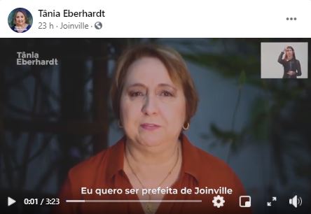 T&acirc;nia Eberhardt divulgou v&iacute;deo na internet – Foto: Redes sociais/ND