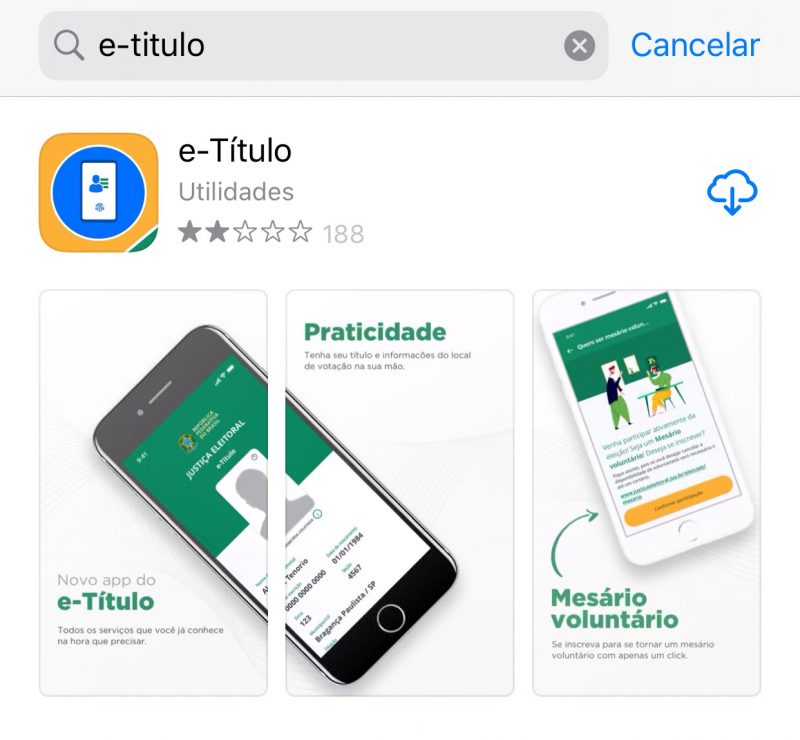 Eleitor pode justificar a aus&ecirc;ncia por meio do aplicativo e-T&iacute;tulo – Foto: Reprodu&ccedil;&atilde;o/ND