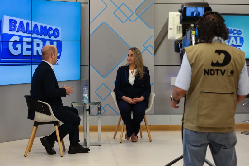 Governadora interina concedeu entrevista no programa Balan&ccedil;o Geral – Foto: Mauricio Vieira/Secom/ND