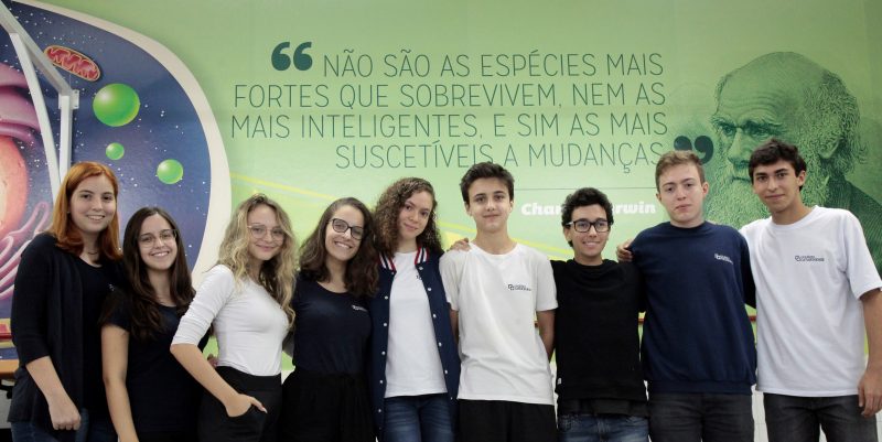 Alunos nas Olimpíadas de Biologia, em 2019 – Acervo Colégio Catarinense