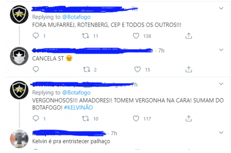 Kelvin no Botafogo: “&Eacute; para entristecer palha&ccedil;o” – Foto: Redes Sociais