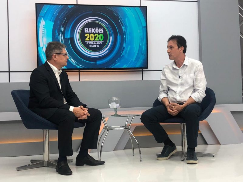 O candidato falou sobre suas principais propostas. – Foto: Willian Ricardo/ND