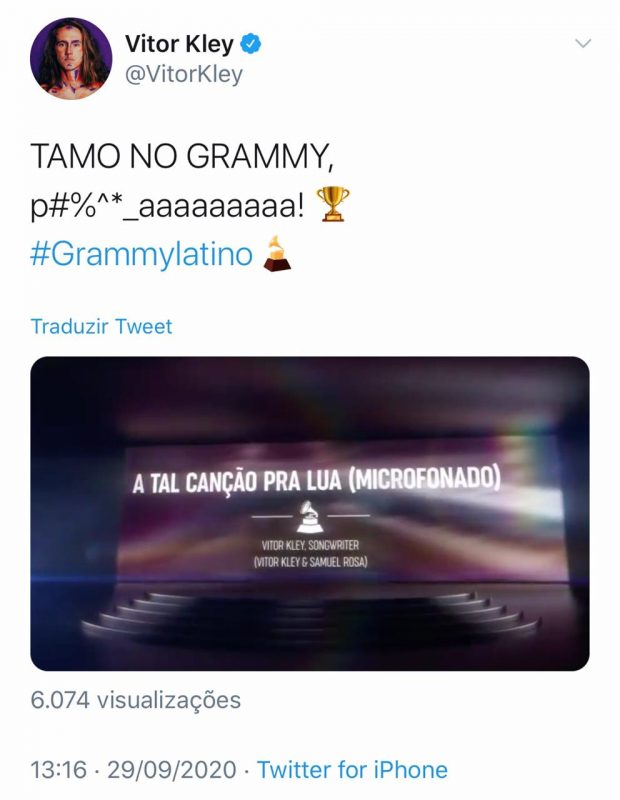 A premia&ccedil;&atilde;o ser&aacute; em 19 de novembro, em Miami nos Estados Unidos – Foto: Reprodu&ccedil;&atilde;o Twitter