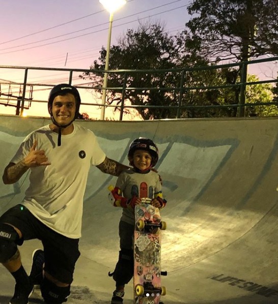 Benjamin e seu pai, Felipe Maruyama &nbsp;– Foto: Arquivo pessoal/ND