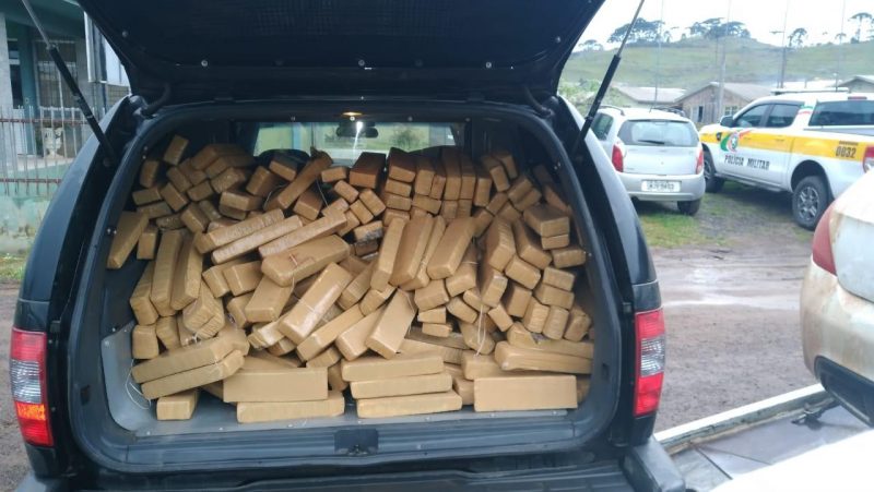 Pol&iacute;cia encontra mais de 265 quilos de maconha em carro abandonado em Bom Jardim da Serra – Foto: Divulga&ccedil;&atilde;o/PMRv