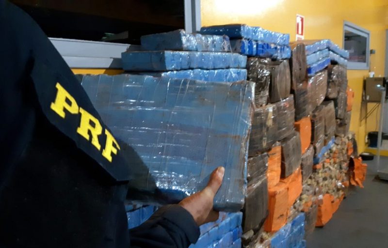 Maconha foi aprendidas no Norte do Estado – Foto: Pol&iacute;cia Rodovi&aacute;ria Federal/Divulga&ccedil;&atilde;o/ND