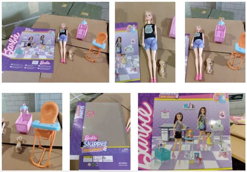 Entre os produtos apreendidos, se destaca a grande quantidade de brinquedos, muitos deles de personagens da Patrulha Canina, Marvel, Toy Story, LOL e bonecas Barbie – Foto: Alf&acirc;ndega da RFB em S&atilde;o Francisco do Sul/SC