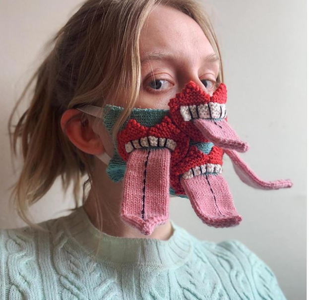 M&aacute;scara de croch&ecirc; com um toque criativo para curtir o Halloween- Foto: Instagram/Reprodu&ccedil;&atilde;o