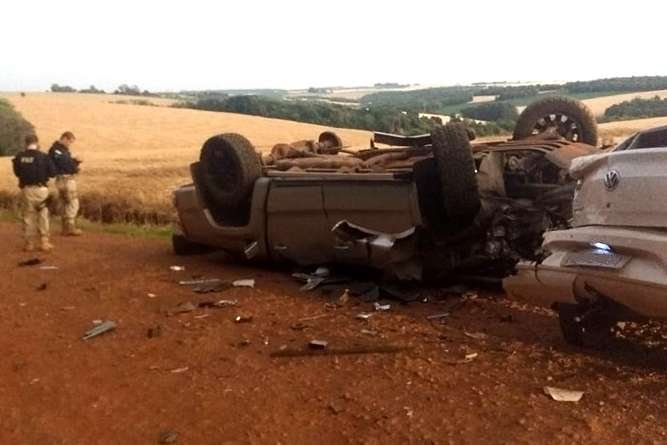 Ve&iacute;culos se envolveram em acidentes – Foto: Brigada Militar/ND