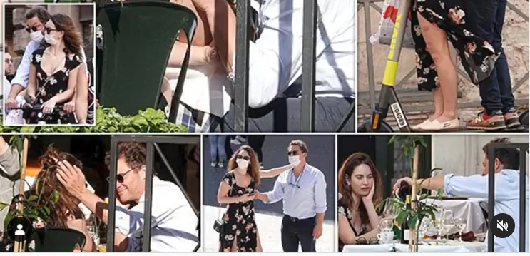 Lily James e Dominic West s&atilde;o flagrados aos beijos – Foto: Dailymail/Divulga&ccedil;&atilde;o