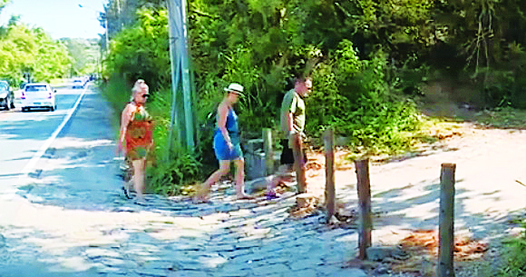 Estacas impedem entrada de carros em &aacute;rea de vegeta&ccedil;&atilde;o de restinga – Foto: Divulga&ccedil;&atilde;o/ND