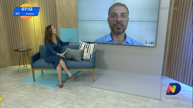 Mois&eacute;s durante entrevista ao SC no Ar – Foto: Reprodu&ccedil;&atilde;o/NDTV