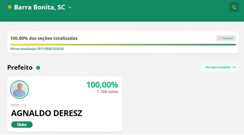Agnaldo foi o &uacute;nico candidato no munic&iacute;pio. – Foto: Reprodu&ccedil;&atilde;o/TSE
