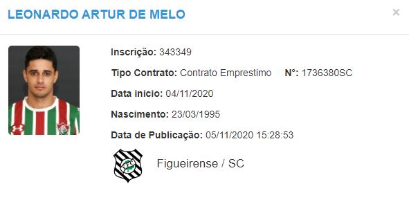 L&eacute;o Artur, agora do Figueirense, est&aacute; liberado e pode estrear – Foto: BID/CBF/divulga&ccedil;&atilde;o