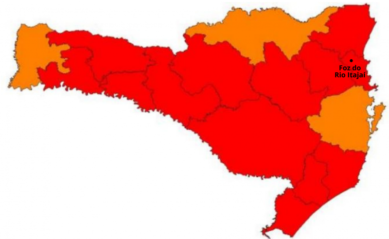 Transmiss&atilde;o da Covid-19 em Itaja&iacute; e regi&atilde;o volta para n&iacute;vel grav&iacute;ssimo – Foto: Governo de SC/Reprodu&ccedil;&atilde;o ND