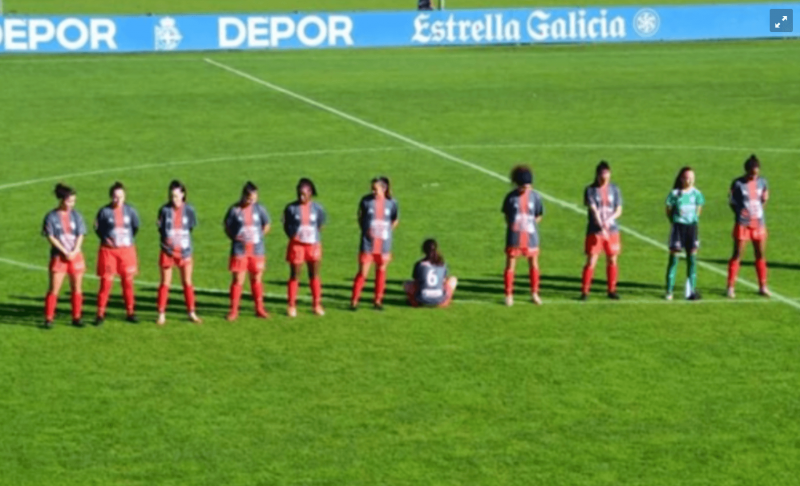 Paula Dapena em seu gesto de protesto contra as manifesta&ccedil;&otilde;es por Maradona – Foto: Reprodu&ccedil;&atilde;o Twitter