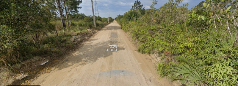 V&iacute;tima foi levada at&eacute; a Estrada do Espanhol para ser executada – Foto: Google Earth/Reprodu&ccedil;&atilde;o