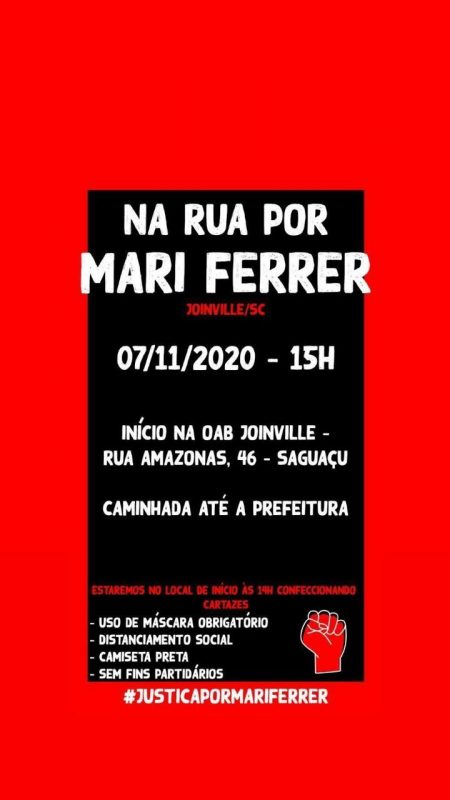 Manifestação ocorrerá neste sábado em Joinville – Foto: Divulgação