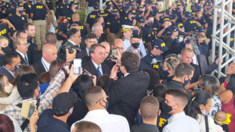 Fim da solenidade de formatura de 650 policiais da PRF. Entre eles, Jordy Lustosa, piauiense – Foto: Paulo Rolemberg/ND