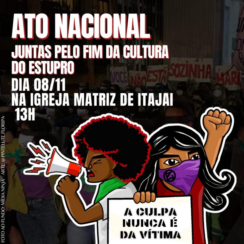 Manifestação de Itajaí acontece no domingo (8) e deve reunir cerca de 200 pessoas. – Foto: Divulgação