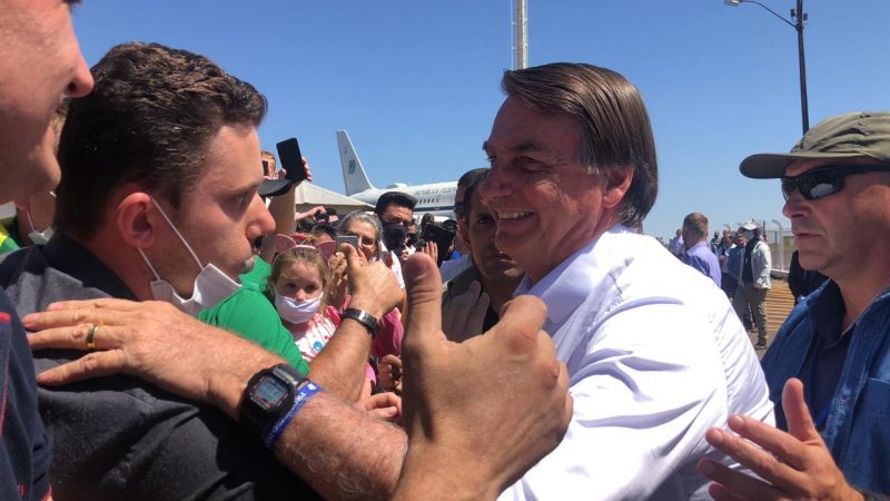 Bolsonaro interagiu com apoiadores em Chapecó na última vez que visitou a cidade . – Foto: Willian Ricardo/ND+