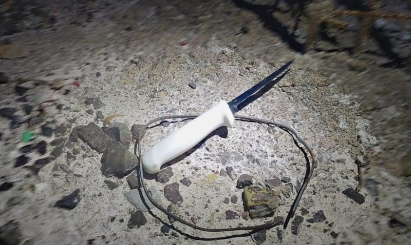 Faca usada para matar Carla – Foto: PM/ND