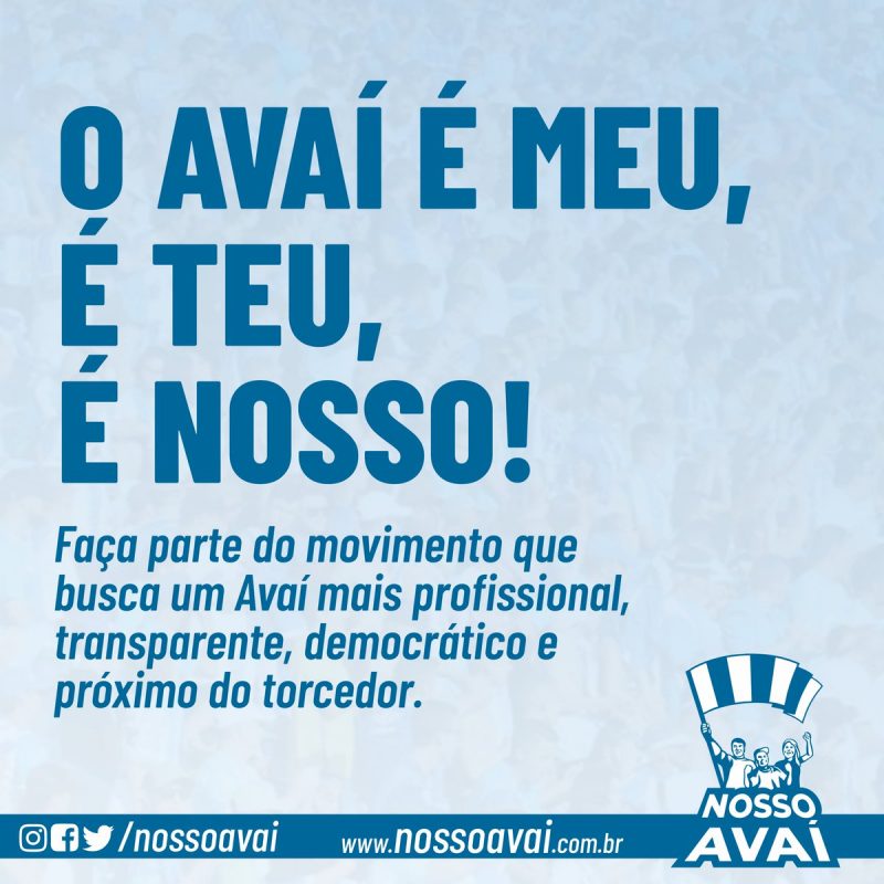 Movimento criado por torcedores pedem transpar&ecirc;ncia no clube – Foto: NossoAva&iacute;/divulga&ccedil;&atilde;o