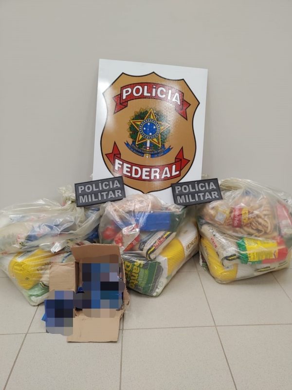 Cestas seriam distribu&iacute;das em comunidades carentes de S&atilde;o Francisco do Sul – Foto: Pol&iacute;cia Federal/Divulga&ccedil;&atilde;o