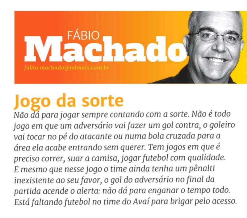 Coment&aacute;rio na coluna do ND desta segunda (30). – Foto: F&aacute;bio Machado/reprodu&ccedil;a&otilde;