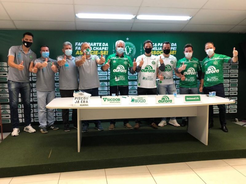 Grupo Bugio &eacute; o novo patrocinador da Chape – Foto: Juliana S&aacute; Zonta/ACF