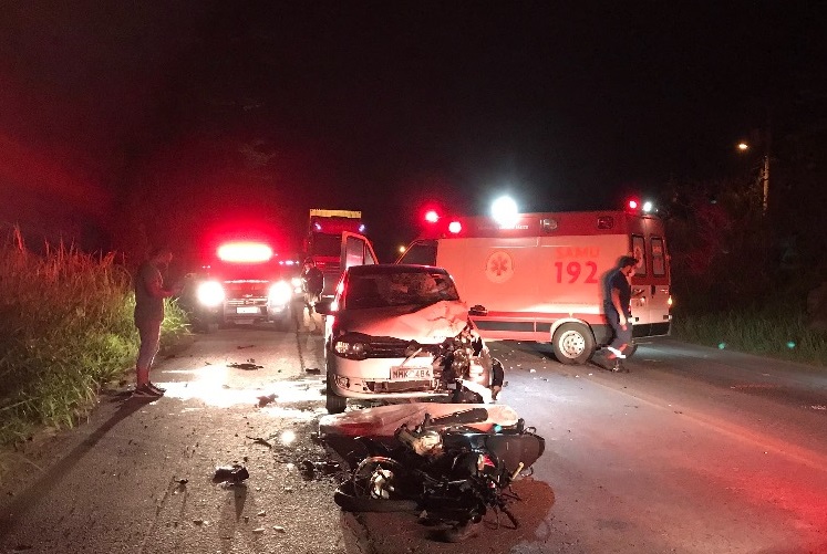 Motociclista morre em acidente na BR-470 em Blumenau – Foto: Divulga&ccedil;&atilde;o/PRF