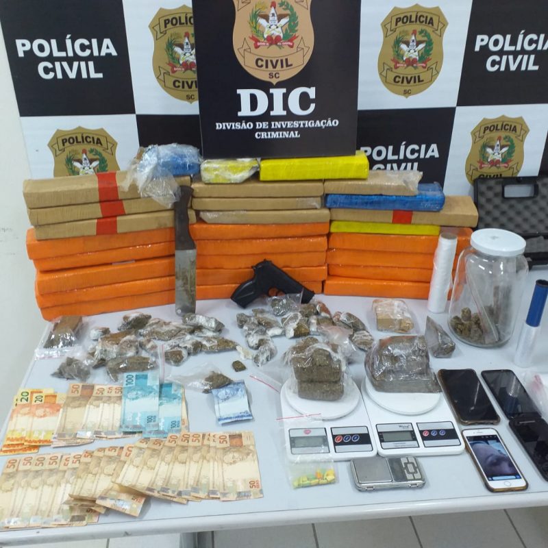 30 kg de droga foram apreendidos na a&ccedil;&atilde;o – Foto: Pol&iacute;cia Civil/Divulga&ccedil;&atilde;o/ND