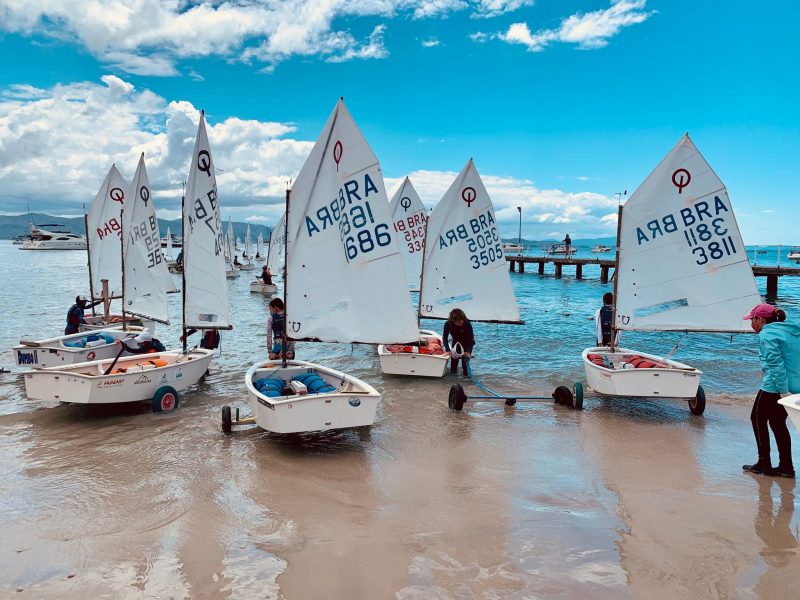Participaram velejadores do Sul, Sudeste e Centro-Oeste do país – Foto: Iate Clube SC/Divulgação/ND