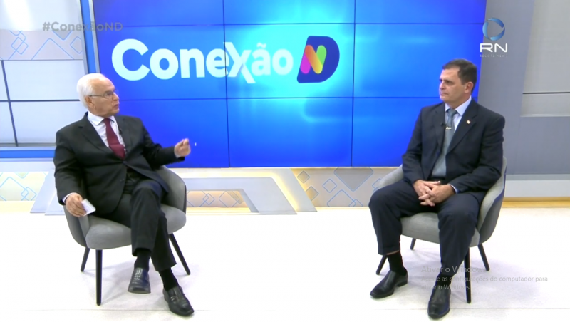 Secret&aacute;rio da Casa Civil no Conex&atilde;o ND – Foto: Reprodu&ccedil;&atilde;o/Record News SC