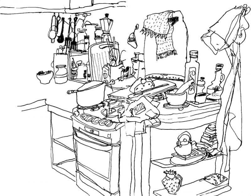 Desenho do livro “60 dias dentro de casa”, feito no início da pandemia – Foto: divulgação/ND